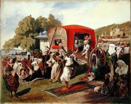 Wikioo.org - The Encyclopedia of Fine Arts - Painting, Artwork by Grigori Grigorevich Gagarin - Outdoor Fete In Turkey