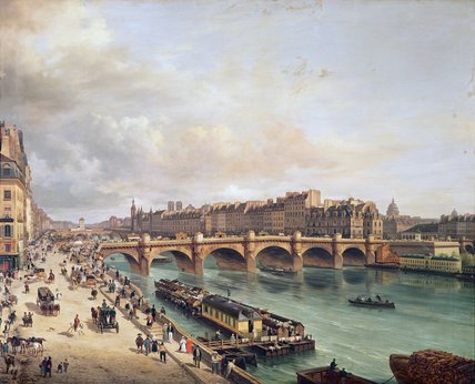 Wikioo.org – L'Encyclopédie des Beaux Arts - Peinture, Oeuvre de Guiseppe Canella - Vue du Pont Neuf,