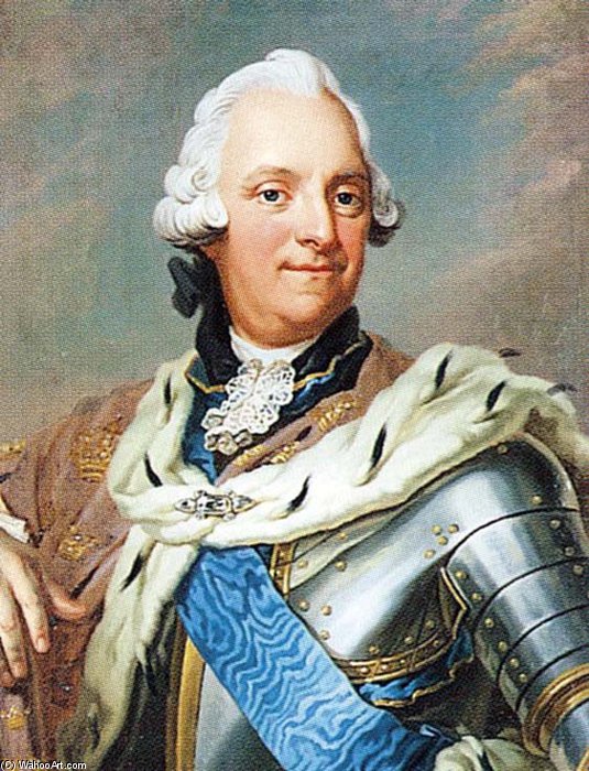 WikiOO.org - Encyclopedia of Fine Arts - Lukisan, Artwork Gustaf Lundberg - Portrait Of Adolf Frederick Of Sweden