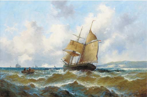 Wikioo.org - สารานุกรมวิจิตรศิลป์ - จิตรกรรม Gustave De Breanski - Off The French Coast