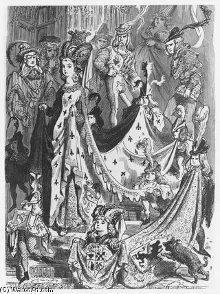 WikiOO.org - Enciklopedija dailės - Tapyba, meno kuriniai Paul Gustave Doré - A Queen