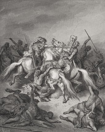 Wikioo.org – L'Enciclopedia delle Belle Arti - Pittura, Opere di Paul Gustave Doré - Abisai salva la vita di David
