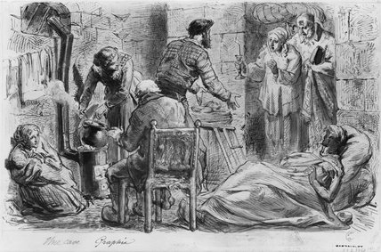 WikiOO.org - Εγκυκλοπαίδεια Καλών Τεχνών - Ζωγραφική, έργα τέχνης Paul Gustave Doré - Album Of The Siege Of Paris, A Cellar