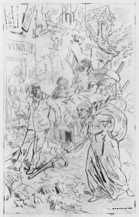 WikiOO.org - Enciklopedija likovnih umjetnosti - Slikarstvo, umjetnička djela Paul Gustave Doré - Album Of The Siege Of Paris, Emigrants