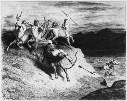 WikiOO.org - دایره المعارف هنرهای زیبا - نقاشی، آثار هنری Paul Gustave Doré - Centaurs