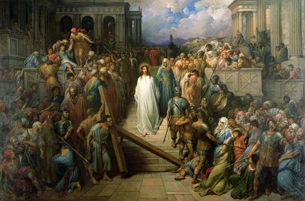 WikiOO.org - Encyclopedia of Fine Arts - Maleri, Artwork Paul Gustave Doré - Christ Leaves His Trial