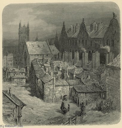 WikiOO.org - Encyclopedia of Fine Arts - Maleri, Artwork Paul Gustave Doré - Devil's Acre, Westminster