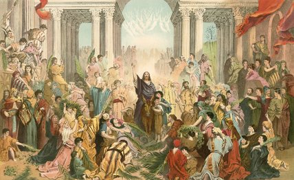 WikiOO.org - 백과 사전 - 회화, 삽화 Paul Gustave Doré - Jesus Entering Jerusalem