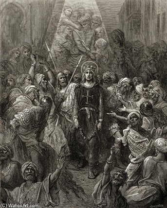 WikiOO.org - Encyclopedia of Fine Arts - Maleri, Artwork Paul Gustave Doré - King Louis Ix Prisoner In Egypt
