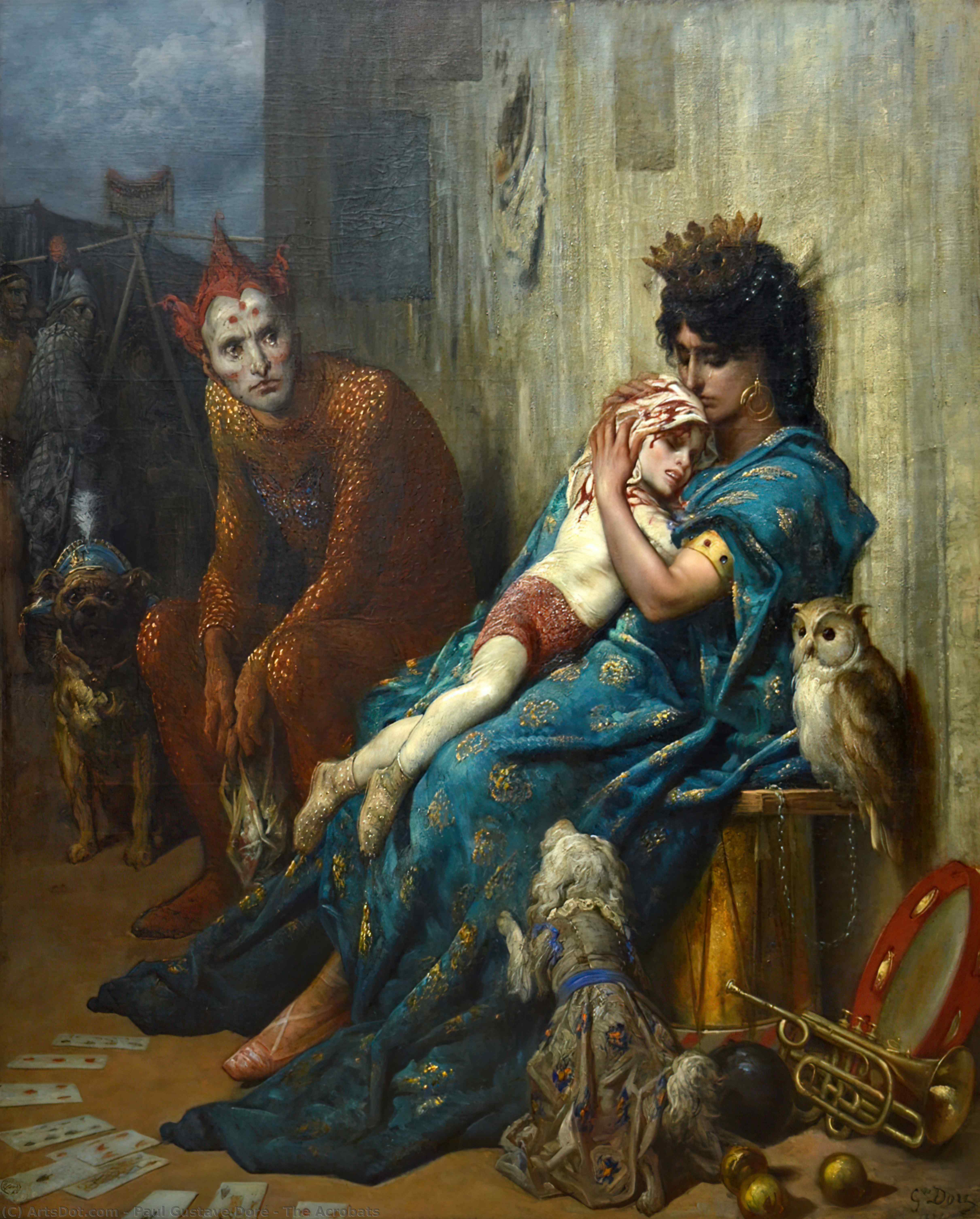 WikiOO.org - Encyclopedia of Fine Arts - Schilderen, Artwork Paul Gustave Doré - The Acrobats