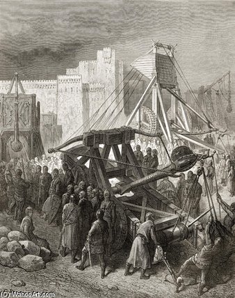 WikiOO.org - 백과 사전 - 회화, 삽화 Paul Gustave Doré - The Crusaders' War Machinery