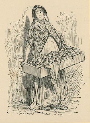 Wikioo.org - The Encyclopedia of Fine Arts - Painting, Artwork by Paul Gustave Doré - The Fruit Seller