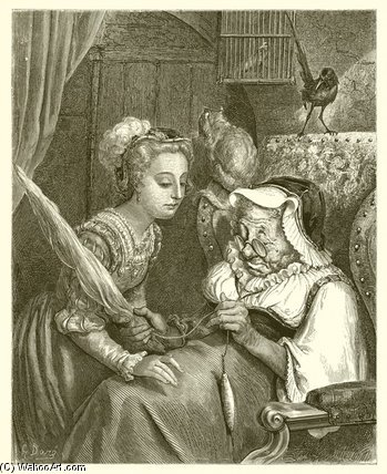 WikiOO.org - 백과 사전 - 회화, 삽화 Paul Gustave Doré - The Princess And Fairy Spite