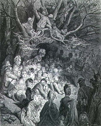 WikiOO.org - אנציקלופדיה לאמנויות יפות - ציור, יצירות אמנות Paul Gustave Doré - The Riverband - Under Trees