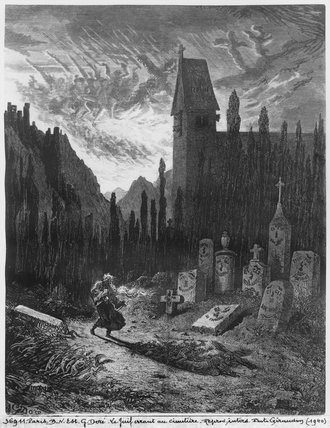 WikiOO.org – 美術百科全書 - 繪畫，作品 Paul Gustave Doré - 在流浪的犹太人的墓地