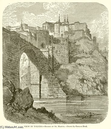 WikiOO.org - Enciclopédia das Belas Artes - Pintura, Arte por Paul Gustave Doré - View In Toledo