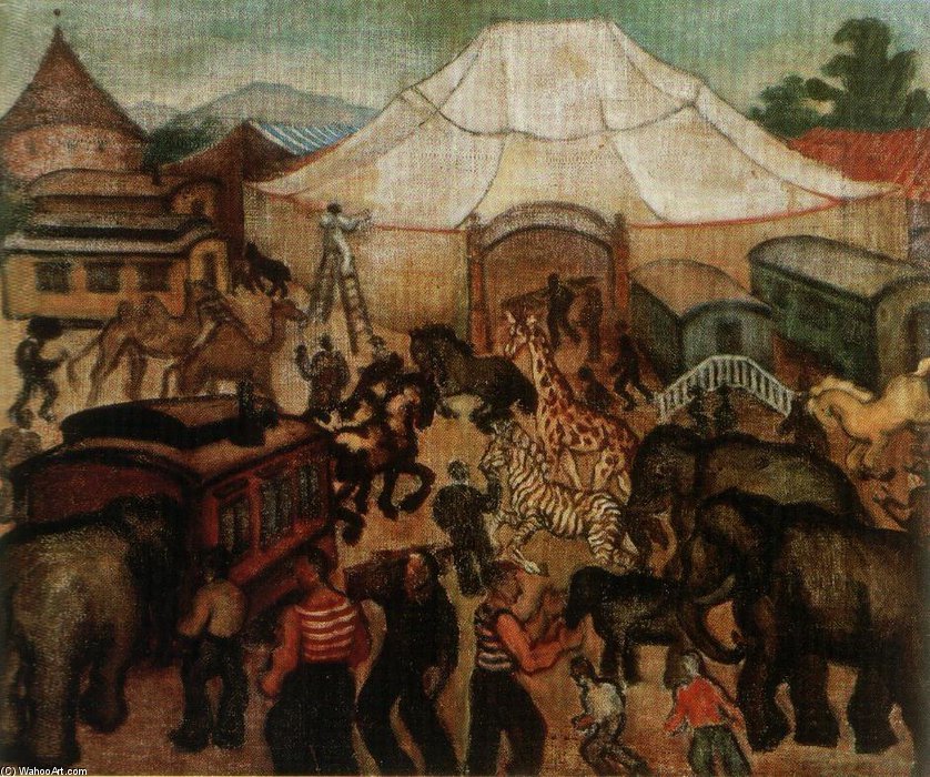 Wikioo.org – L'Encyclopédie des Beaux Arts - Peinture, Oeuvre de Gyorgy Roman - cirque
