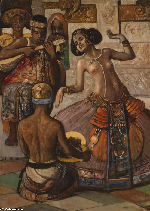 Wikioo.org - The Encyclopedia of Fine Arts - Painting, Artwork by Gyula Tornai - Balinese Dancer