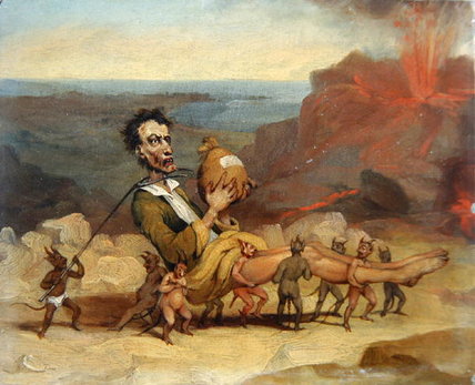 WikiOO.org - Güzel Sanatlar Ansiklopedisi - Resim, Resimler Hablot Knight Browne - A Caricature Of Edward George Bulwer Lytton