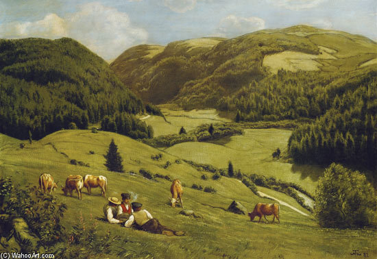 Wikioo.org - The Encyclopedia of Fine Arts - Painting, Artwork by Hans Thoma - The Albtal At St. Blasien