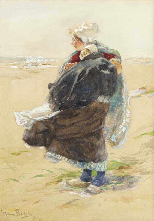 Wikioo.org – L'Enciclopedia delle Belle Arti - Pittura, Opere di Hans Von Bartels - Un giorno di vento