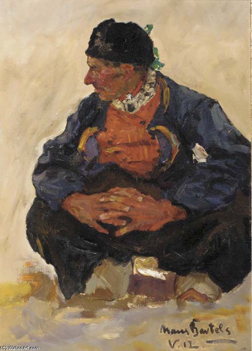 WikiOO.org - Enciklopedija dailės - Tapyba, meno kuriniai Hans Von Bartels - A Fisherman From Volendam