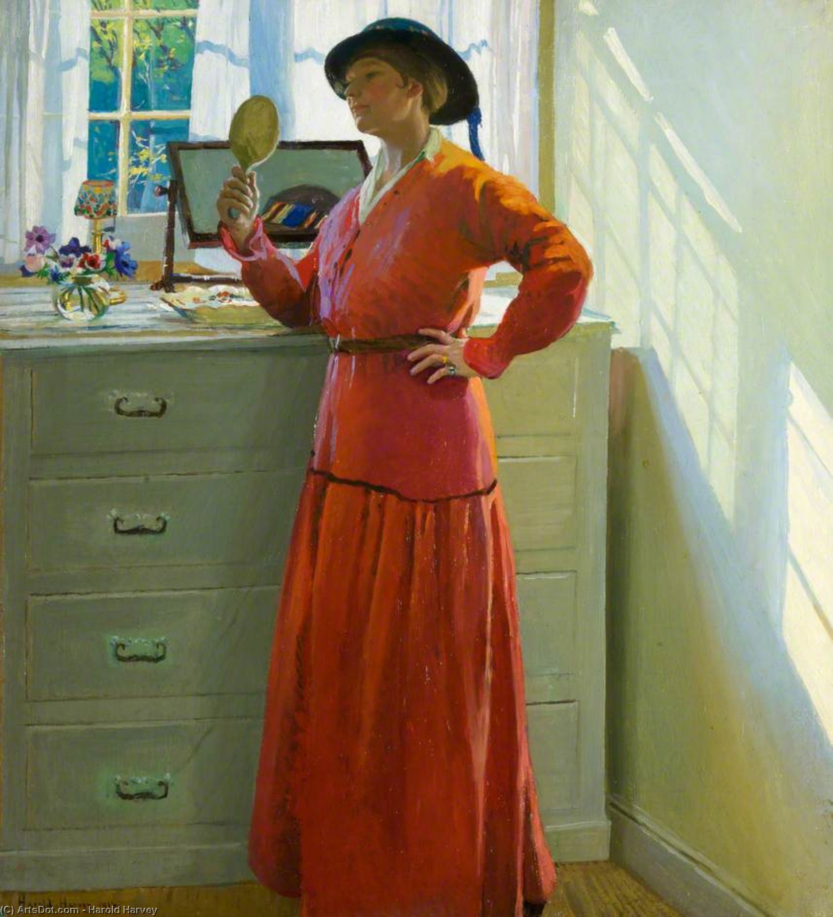 Wikioo.org - The Encyclopedia of Fine Arts - Painting, Artwork by Harold Harvey - Reflections