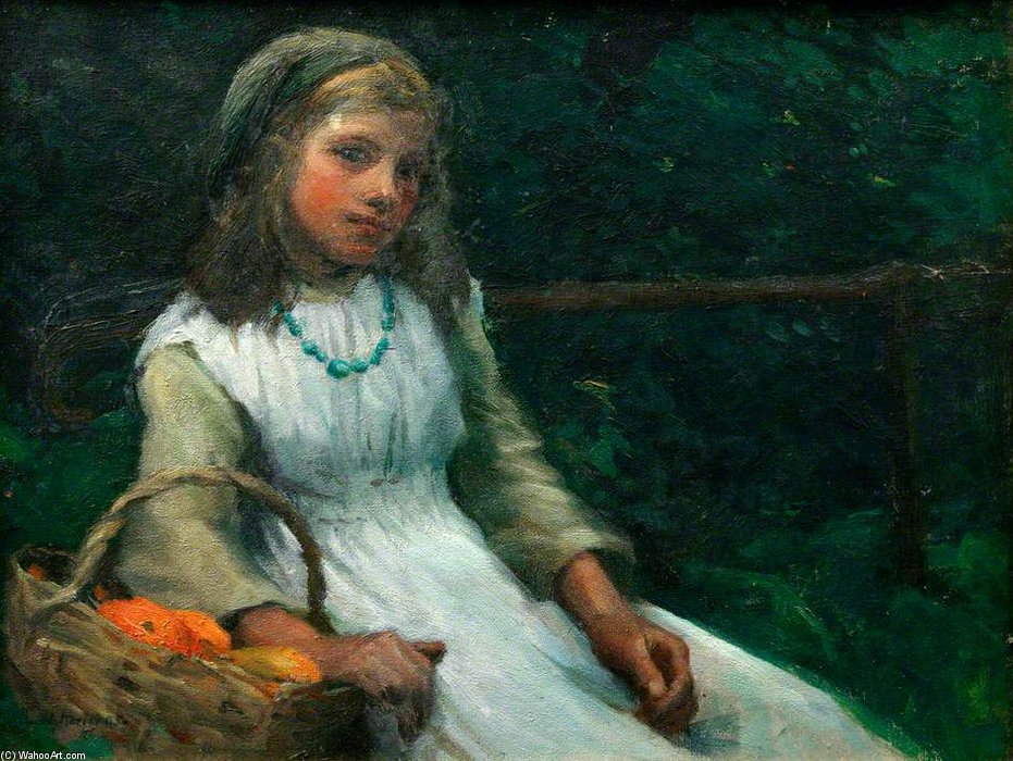 WikiOO.org - Enciclopedia of Fine Arts - Pictura, lucrări de artă Harold Harvey - The Orange Girl