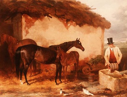 Wikioo.org - The Encyclopedia of Fine Arts - Painting, Artwork by Harry Hall - The Mare 'perhaps' With Her Foal