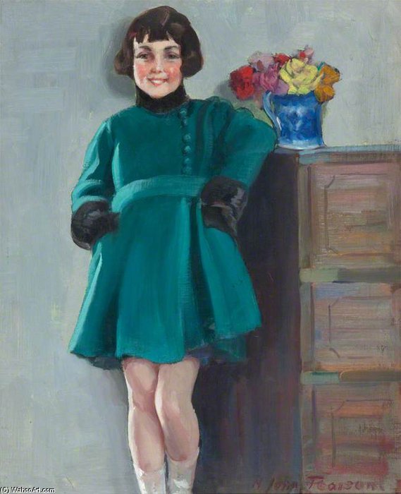 WikiOO.org - Encyclopedia of Fine Arts - Maalaus, taideteos Harry John Pearson - Smiling Girl