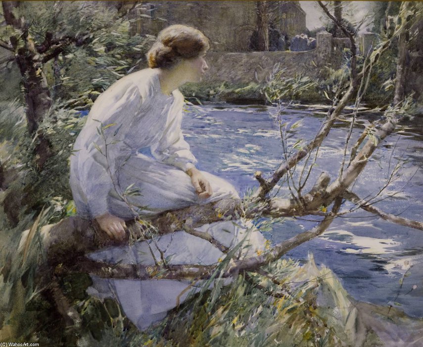 WikiOO.org - دایره المعارف هنرهای زیبا - نقاشی، آثار هنری Harry Watson - Across The River