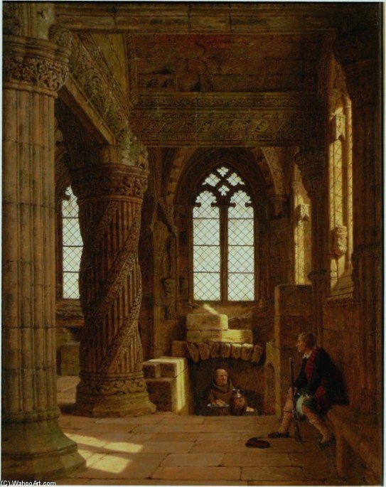 Wikioo.org - The Encyclopedia of Fine Arts - Painting, Artwork by Heinrich Hansen - Rosslyn Chapel