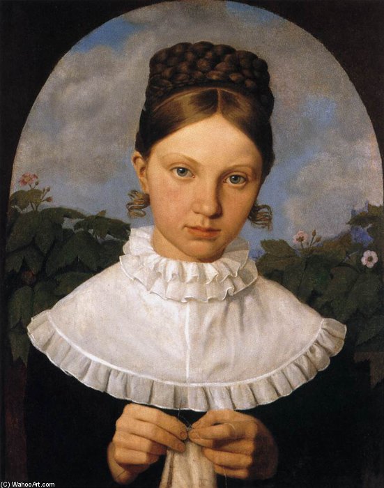 Wikioo.org - The Encyclopedia of Fine Arts - Painting, Artwork by Heinrich Maria Von Hess - Portrait Of Fanny Gail