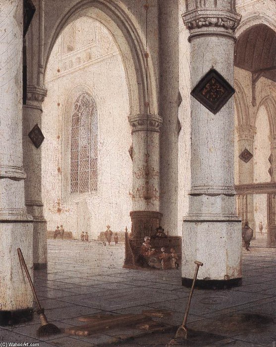 Wikioo.org - The Encyclopedia of Fine Arts - Painting, Artwork by Hendrick Cornelisz Van Vliet - Church Interior