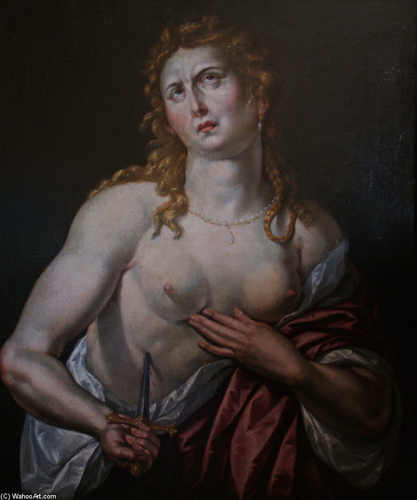 Wikioo.org - The Encyclopedia of Fine Arts - Painting, Artwork by Hendrick De Clerck - Lucretia