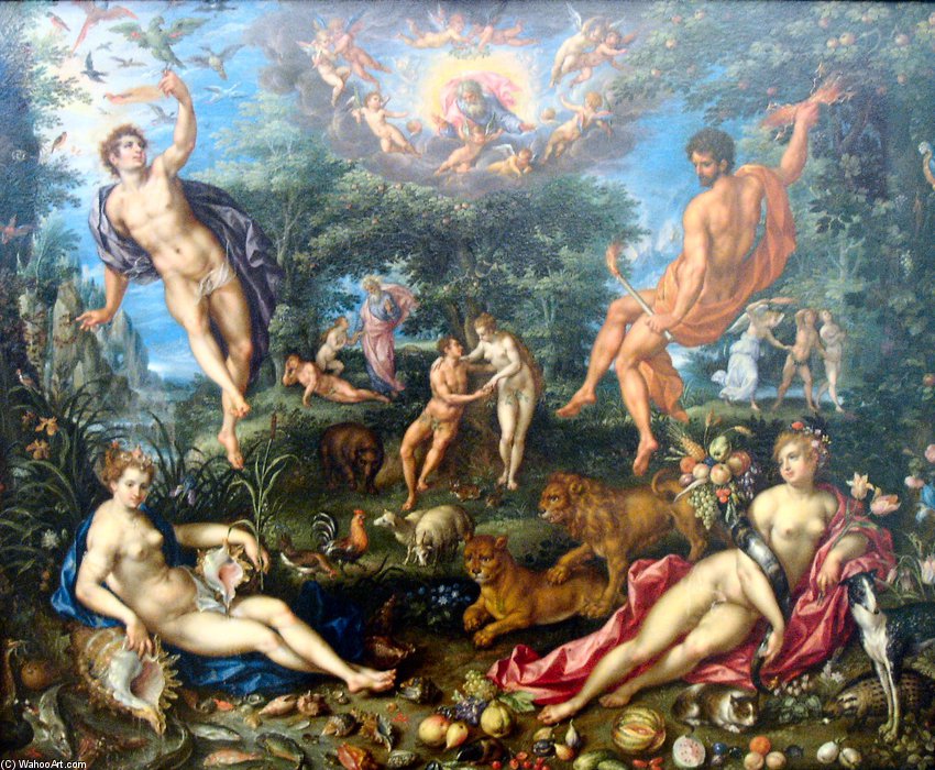 WikiOO.org - Енциклопедия за изящни изкуства - Живопис, Произведения на изкуството Hendrick De Clerck - Paradise