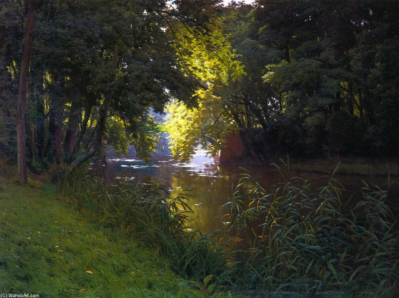 WikiOO.org - Encyclopedia of Fine Arts - Målning, konstverk Henri Biva - By The River