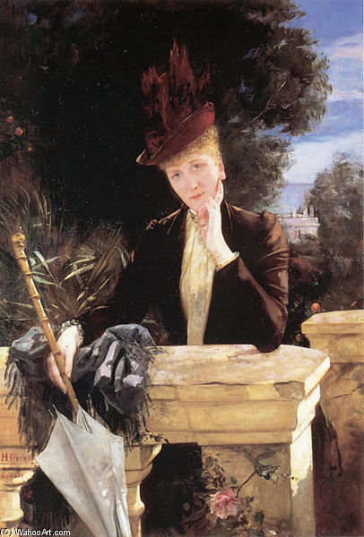 Wikioo.org - The Encyclopedia of Fine Arts - Painting, Artwork by Henri Gervex - A Portrait Of Marie-clotilde De Faret Legrand