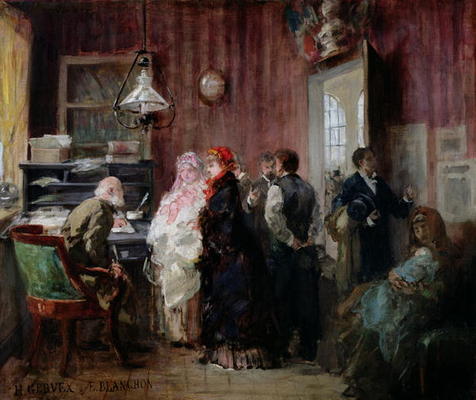 Wikioo.org - The Encyclopedia of Fine Arts - Painting, Artwork by Henri Gervex - Birth, Town Hall Of The 19th Arrondissement
