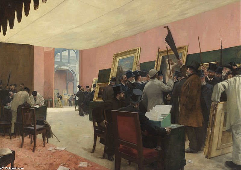 Wikioo.org - The Encyclopedia of Fine Arts - Painting, Artwork by Henri Gervex - Une Scéance Du Jury De Peinture