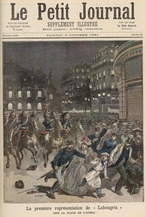 Wikioo.org - Encyklopedia Sztuk Pięknych - Malarstwo, Grafika Henri Meyer - Riots In Paris Objecting To The Performance Of Lohengrin