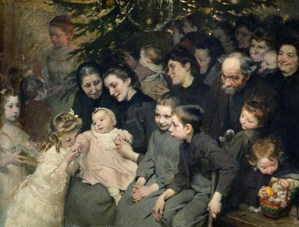Wikioo.org - The Encyclopedia of Fine Arts - Painting, Artwork by Henri Jules Jean Geoffroy Dit Geo - The Christmas Tree