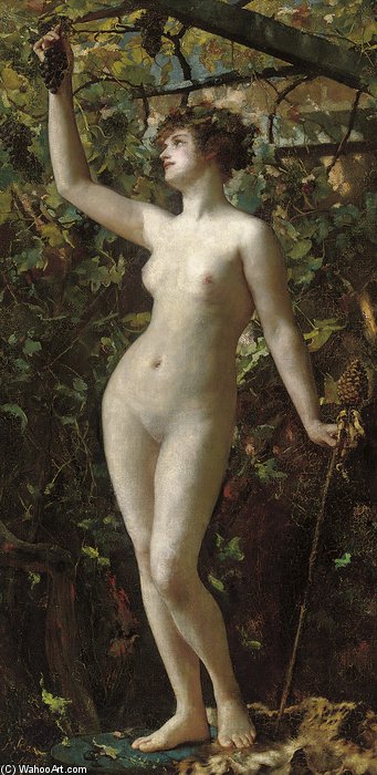 Wikioo.org - Die Enzyklopädie bildender Kunst - Malerei, Kunstwerk von Henrietta Rae - Eine Bacchantin