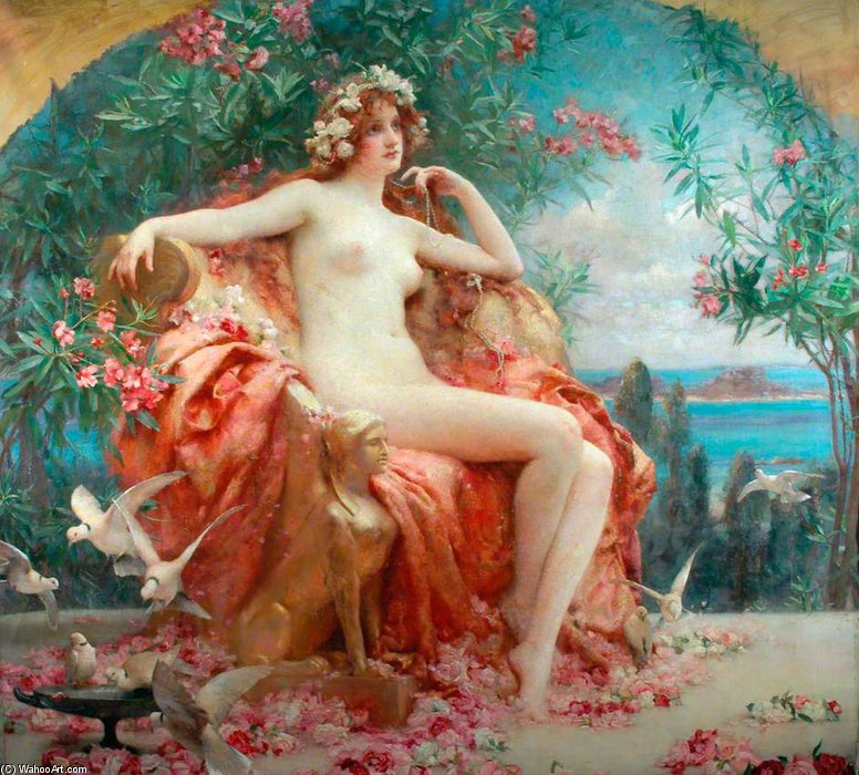 WikiOO.org - Encyclopedia of Fine Arts - Maľba, Artwork Henrietta Rae - Roses Of Youth