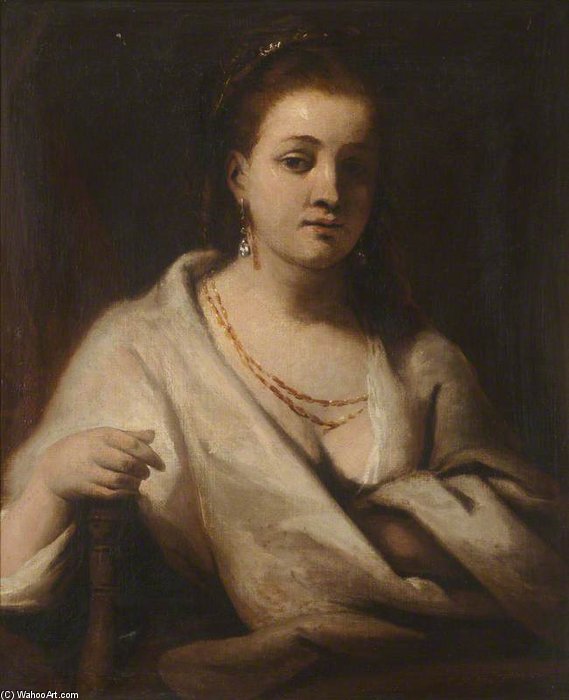 WikiOO.org - Encyclopedia of Fine Arts - Lukisan, Artwork James Barry - Hendrickje Stoffels In A White Cloak