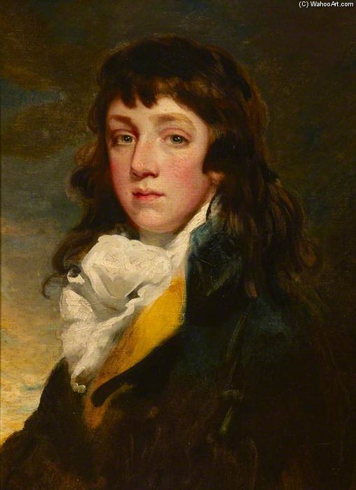 WikiOO.org - Εγκυκλοπαίδεια Καλών Τεχνών - Ζωγραφική, έργα τέχνης James Northcote - Portrait Of A Youth In A Ruffled Shirt