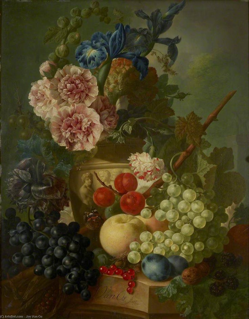 Wikioo.org - The Encyclopedia of Fine Arts - Painting, Artwork by Jan Van Os - Still Life Of Flowers And Fruit