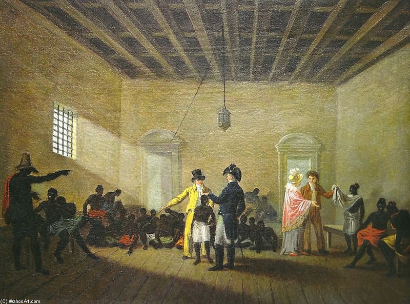 WikiOO.org - Encyclopedia of Fine Arts - Lukisan, Artwork Jean Baptiste Debret - Slave Market