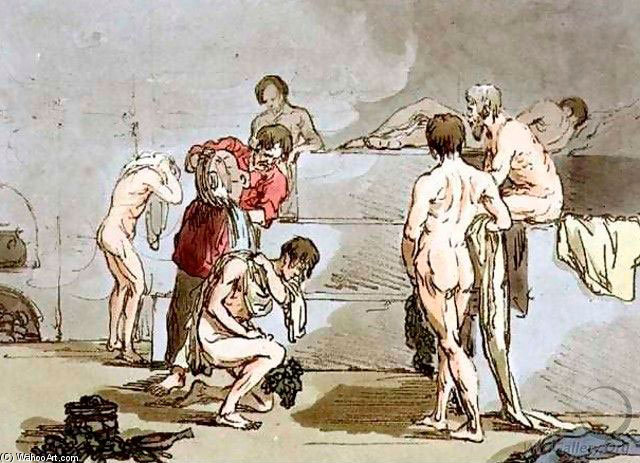 Wikioo.org – L'Enciclopedia delle Belle Arti - Pittura, Opere di John Augustus Atkinson - Hot-bath