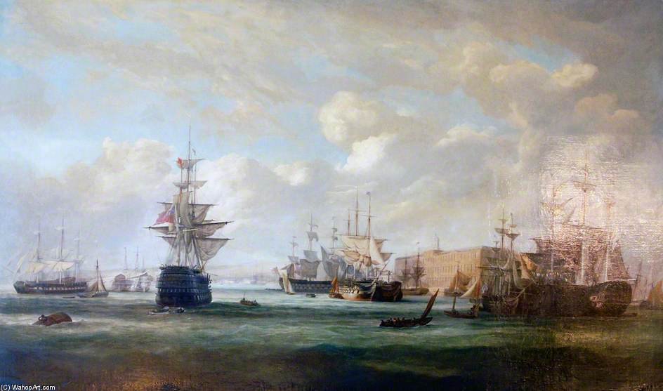 Wikioo.org - The Encyclopedia of Fine Arts - Painting, Artwork by John Christian Schetky - Portsmouth Harbour